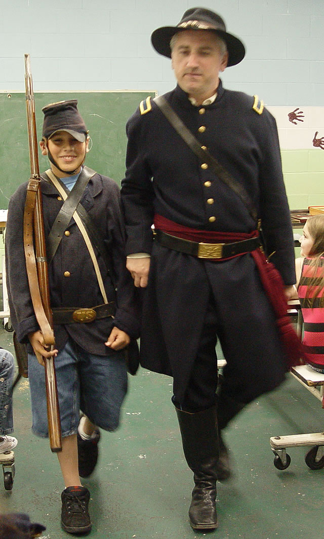 Our recruit is ready for action.