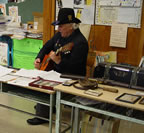 Arthur singing the famous Civil War tune, When Johnny Comes Marching Home Again. (113kb)