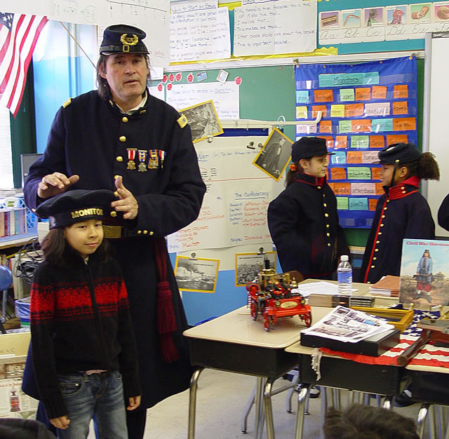 A USS Monitor crew volunteer.