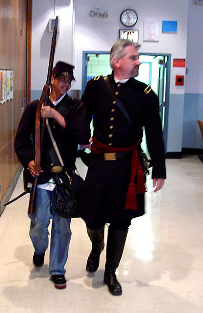 This recruit is almost ready for action.