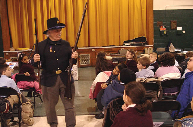 Civil War guns.